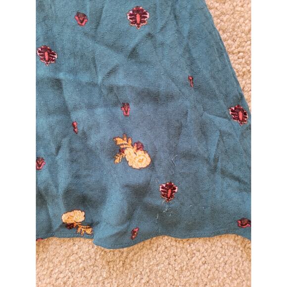 NWT Intimately Free People Morning Song Jade Teal Printed Boho Slip Dress Size L - Picture 5 of 7